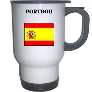  Spain (Espana)   PORTBOU White Stainless Steel Mug 