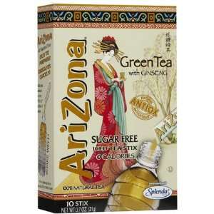  Arizona Green Tea w/ Ginseng Sugar Free Iced Tea Stix  0.7 