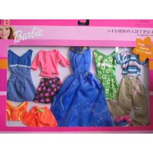  Barbie 6 Fashion Gift Pack, From Fun Wear To Formal Wear 