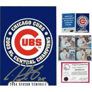   Derrek Lee Chicago Cubs Autographed Pocket Schedule