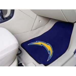  San Diego Chargers Car Mats   Set of 2