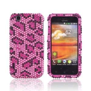  ForT Mobile MyTouch Hot Pink Black Leopard on Baby Pink 