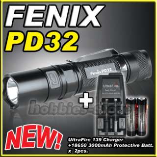 Fenix PD32 R5 Cree LED Flashlight +18650 Charger Set  
