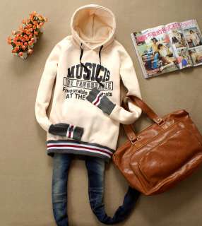 New Korea Fashion Musicis Letters Special Design Sleeves Hoodie 100% 