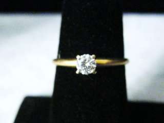   ROUND BRILLIANT CUT DIAMOND SOLITAIRE ENGAGEMENT RING .24CT  