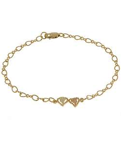 14 kt Goldfill/Black Hills Gold Heart Bracelet  