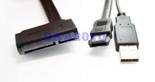 5m SATA 22 PIN 22p female HDD to Power ESATA + USB 2.0 male 5V hard 