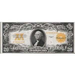  1922 $20 Gold Certificate Blanket Note in XF+ Condition 