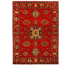 Hand Tufted Tempest Red/Gold Area Rug (8 x 11)  