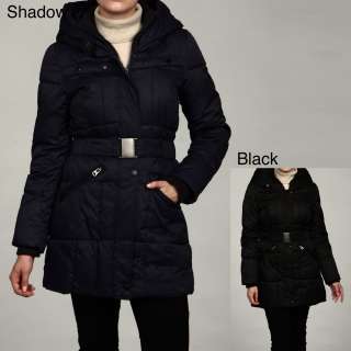 Buffalo Womens Stand Collar Belted Hooded Coat FINAL SALE   