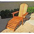 Adirondack Chair with Attached Footrest  
