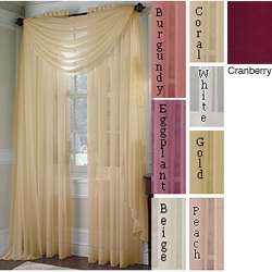 Platinum Voile Sheer Rod Pocket Curtain Panel (63 in. x 60 in 