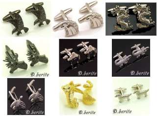 Novelty Animal Style Mens Accessories Jewelry Shirt Cuff links Tie 