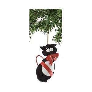  Department 56 9 Lives Black Cat with Ribbon Ornament 