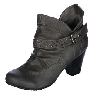   & Libby Womens Bustamove Grey Heeled Ankle Boots  