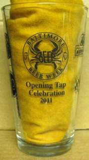 BALTIMORE BEER WEEK OPENING TAP CELEBRATION 2011 pint Beer GLASS w 