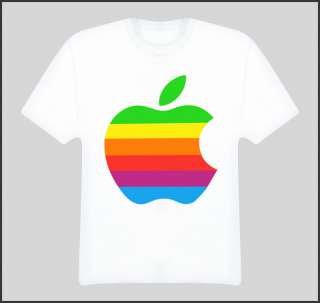 Apple Mac 80s Logo Computer T Shirt  