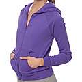 American Apparel Womens Purple California Fleece Zip Hoodie (Extra 