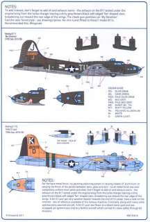 Kits World Decals 1/32 B 17 FLYING FORTRESS Nose Art  