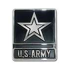 US Army Chrome Star Metal Auto Emblem Military United States Car 