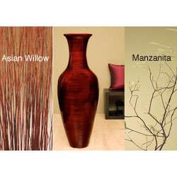 Mahogany Bamboo 47 inch Floor Vase and Branches  