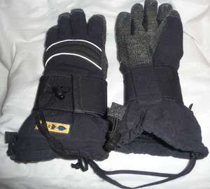 BELOW ZERO Black Winter Ski Gloves Size Small  