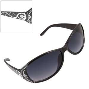 Como Women Black Plastic Rimmed Oval Oversized Lens Sunglasses Eyewear