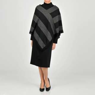 Lennie for Nina Leonard Womens Charcoal/ Black Swetaer Dress 