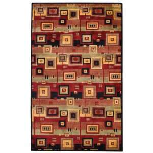  Capel Crystalle Circuits 530 Red Black 2 x 3 Area Rug 