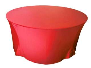 Round Spandex 8 Seat Tablecloths   10 COLORS  