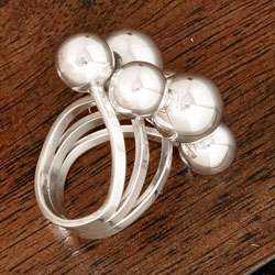 Sterling Silver Ball Cluster Ring (Mexico)  