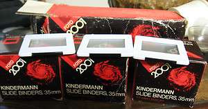Box of 58 Vintage Kindermann 35mm Slide Binders w/ Glass  