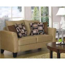 Fountain Valley Camel Microfiber Sofa and Love Seat Set   