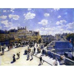  Oil Painting Pont Neuf, Paris Pierre Auguste Renoir Hand 