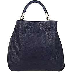 Yves Saint Laurent Roady Navy Blue Pebbled Leather Tote   