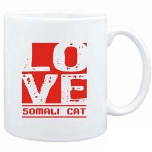  Mug White  LOVE Somali  Cats