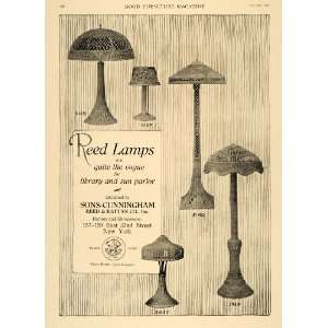  1918 Ad Sons Cunningham Red & Rattan Co. Lamps Lighting 