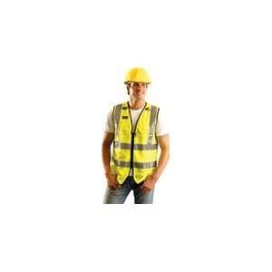   Pocketed Safety Vest With Zipper   ANSI Class 2