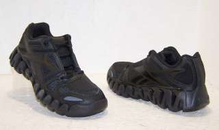 Reebok Zig Dynamic Running Sneakers Mesh Synthetic Black Boys Size 11 