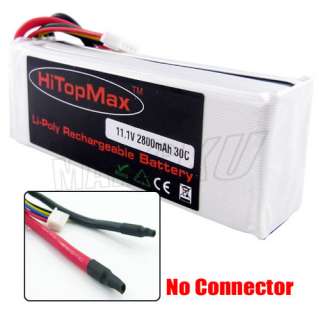 2x hitopmax 11 1v 2800mah 3s 30c rc lipo battery for trex 450 photo