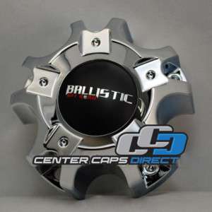 WX 02 114.3/127 5H Ballistic Wheels Chrome Center Cap  