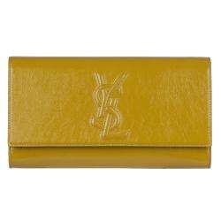   Laurent 203855 Large Yellow Patent Leather Clutch  