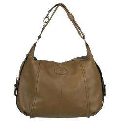 Tods Brown Leather Hobo Bag  