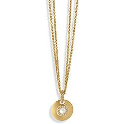14k Gold Overlay Cymbal Double strand Necklace  