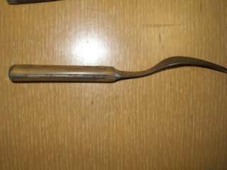 Antique CIVIL WAR ERA 3 Tine Forks Wood Metal Bone +1 Knife   Vintage 