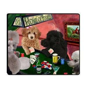  4 Dogs Playing Poker Poodle Mousepad