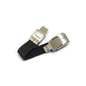  4GB Bracelet Leather USB Flash Drive Black Electronics