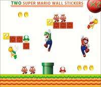 TWO/2 Super Mario Bros Wall Stickers/Decal Removable  