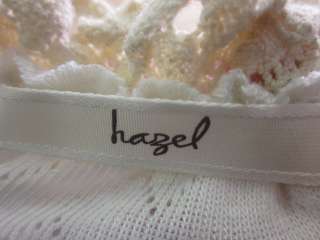 HAZEL ANTHROPOLGIE White Ruffled Cardigan Sweater Sz S  