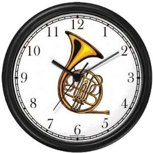  French Horn Musical Instrument   Music Theme Wall Clock by 